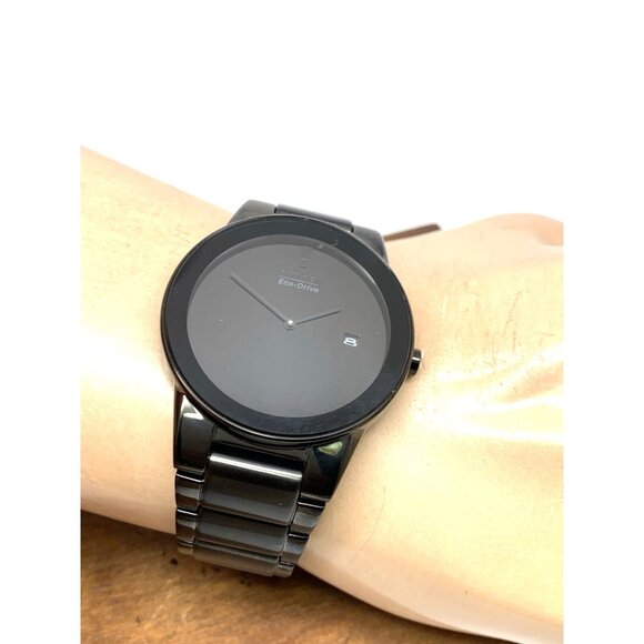 Citizen Men's Watch Eco-Drive AU1065-58E Axiom Black Dial Stainless Steel 40mm - Picture 6 of 15